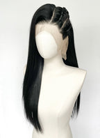 Black Straight Full Lace Kanekalon Synthetic Wig FUL011