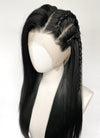 Black Straight Full Lace Kanekalon Synthetic Wig FL011