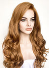 Chestnut Brown Wavy Lace Front Synthetic Wig LF109