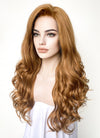 Chestnut Brown Wavy Lace Front Synthetic Wig LF109