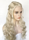 Game of Thrones Daenerys Targaryen Light Ash Blonde Braided Lace Front Synthetic Wig LF2158