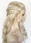 Game of Thrones Daenerys Targaryen Light Ash Blonde Braided Lace Front Synthetic Wig LF2158