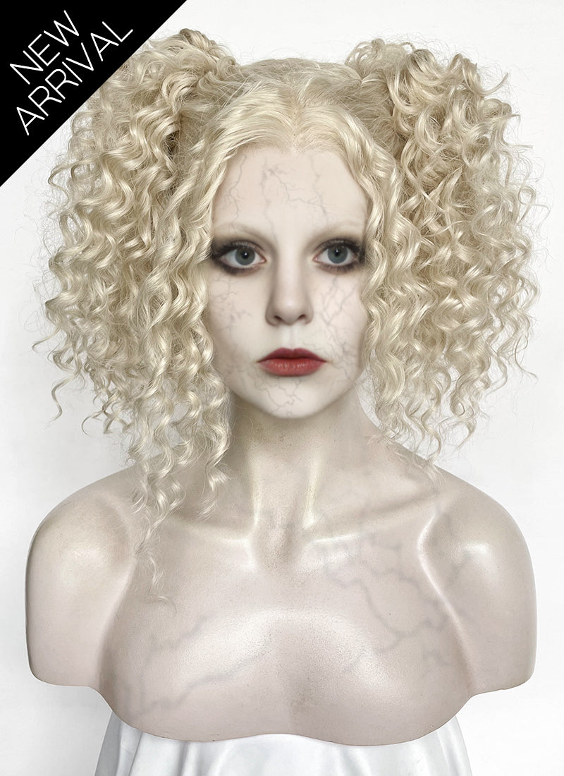 Lady Gaga The Dead Dance Ash Blonde Braided Lace Front Synthetic Wig LF2178