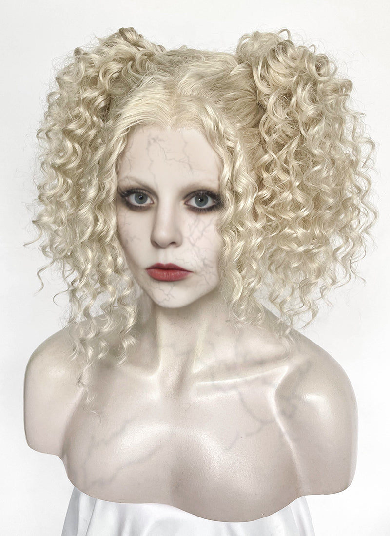 Lady Gaga The Dead Dance Ash Blonde Braided Lace Front Synthetic Wig LF2178