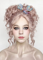Wednesday Enid Sinclair Gala Pastel Pale Plum Braided Lace Front Synthetic Wig LF2180