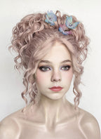 Wednesday Enid Sinclair Gala Pastel Pale Plum Braided Lace Front Synthetic Wig LF2180