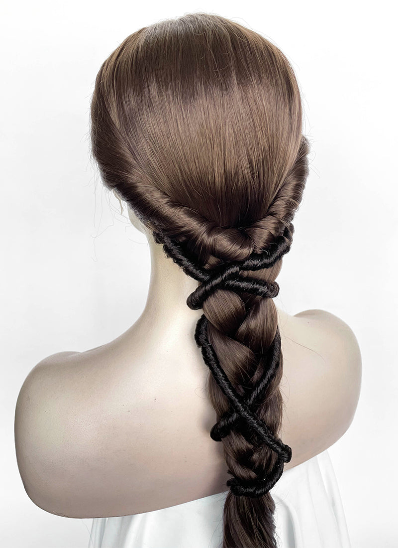Star Wars Padme Amidala Brunette Braided Lace Front Synthetic Wig LF2181