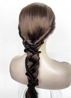 Star Wars Padme Amidala Brunette Braided Lace Front Synthetic Wig LF2181