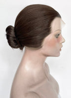 Stranger Things Eleven Brunette Braided Lace Front Synthetic Wig LF2183