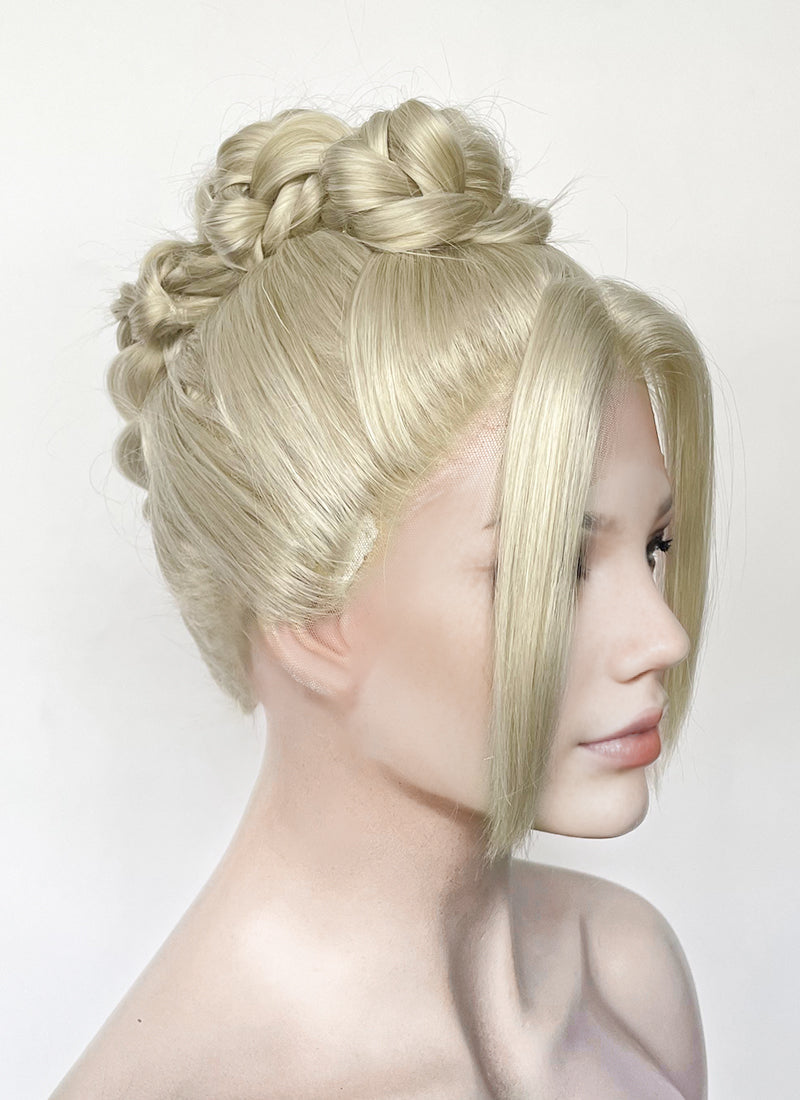 Pastel Ash Blonde Braided Lace Front Synthetic Wig LF2184