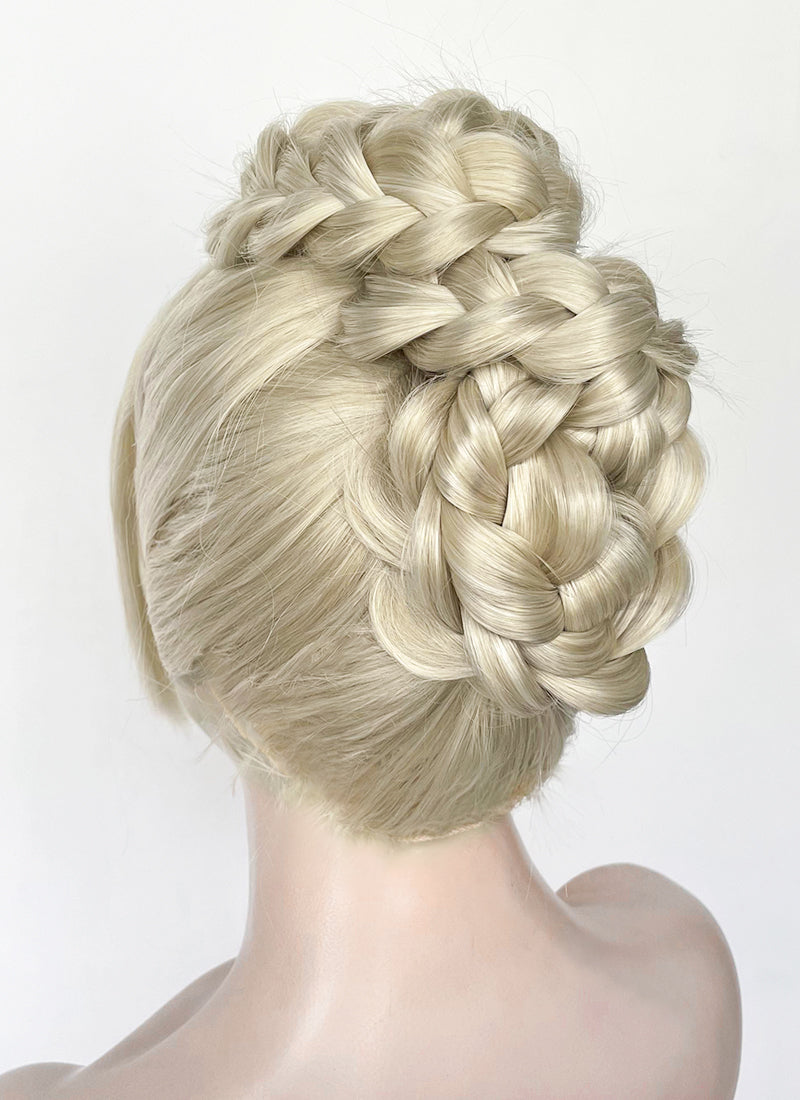 Pastel Ash Blonde Braided Lace Front Synthetic Wig LF2184