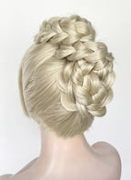 Pastel Ash Blonde Braided Lace Front Synthetic Wig LF2184