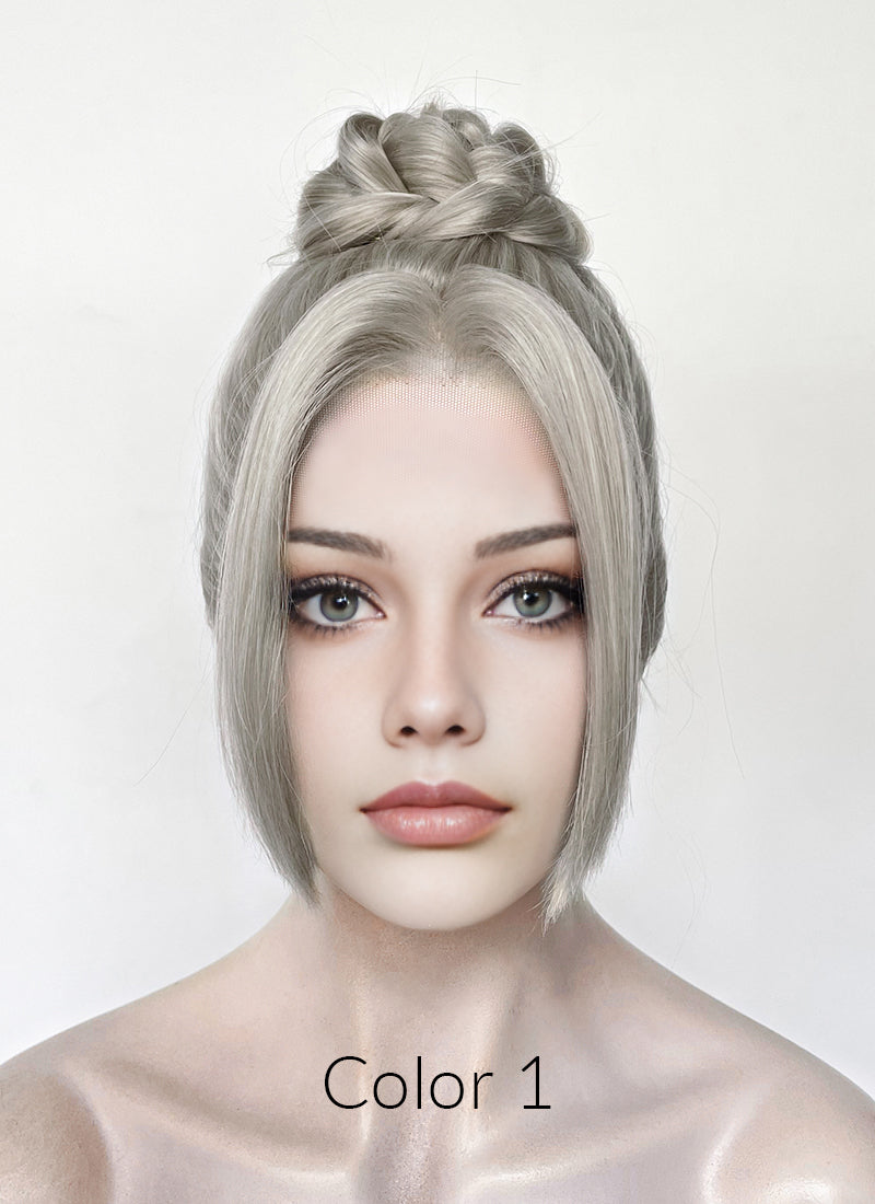Pastel Ash Blonde Braided Lace Front Synthetic Wig LF2184