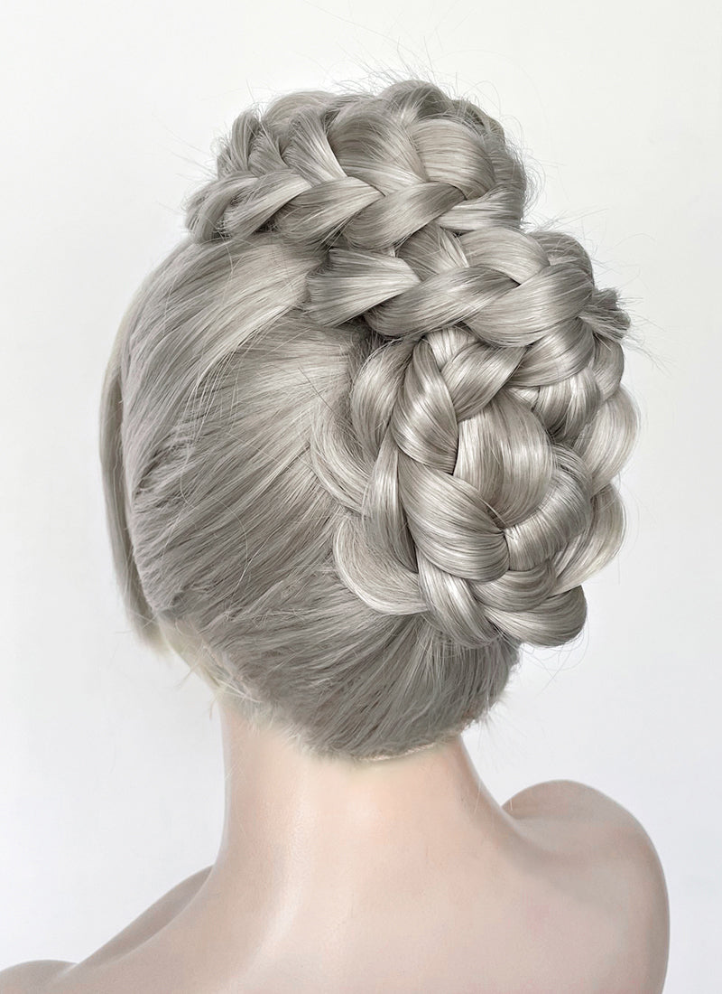 Pastel Ash Blonde Braided Lace Front Synthetic Wig LF2184