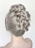 Pastel Ash Blonde Braided Lace Front Synthetic Wig LF2184