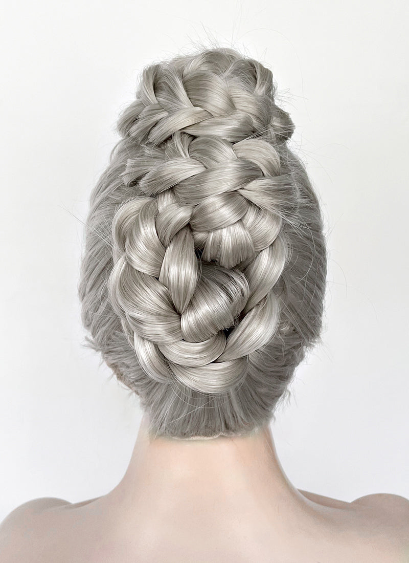 Pastel Ash Blonde Braided Lace Front Synthetic Wig LF2184