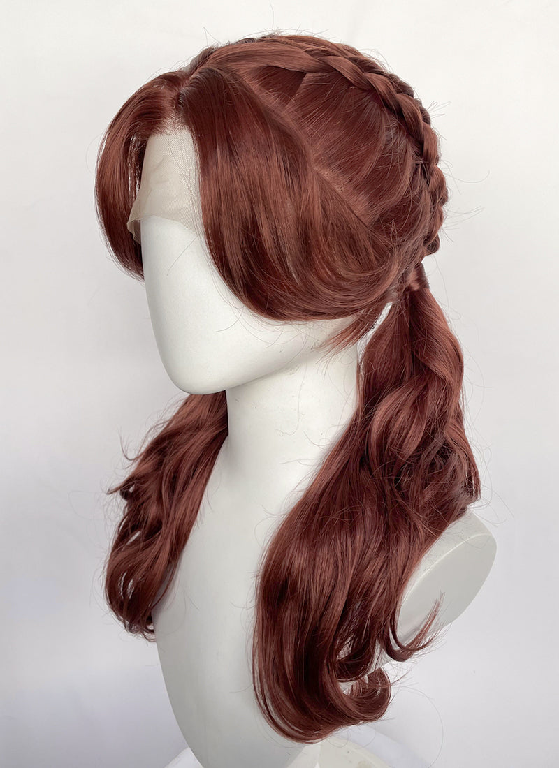 Clair Obscur: Expedition 33 Maelle Auburn Braided Lace Front Synthetic Wig LF2189