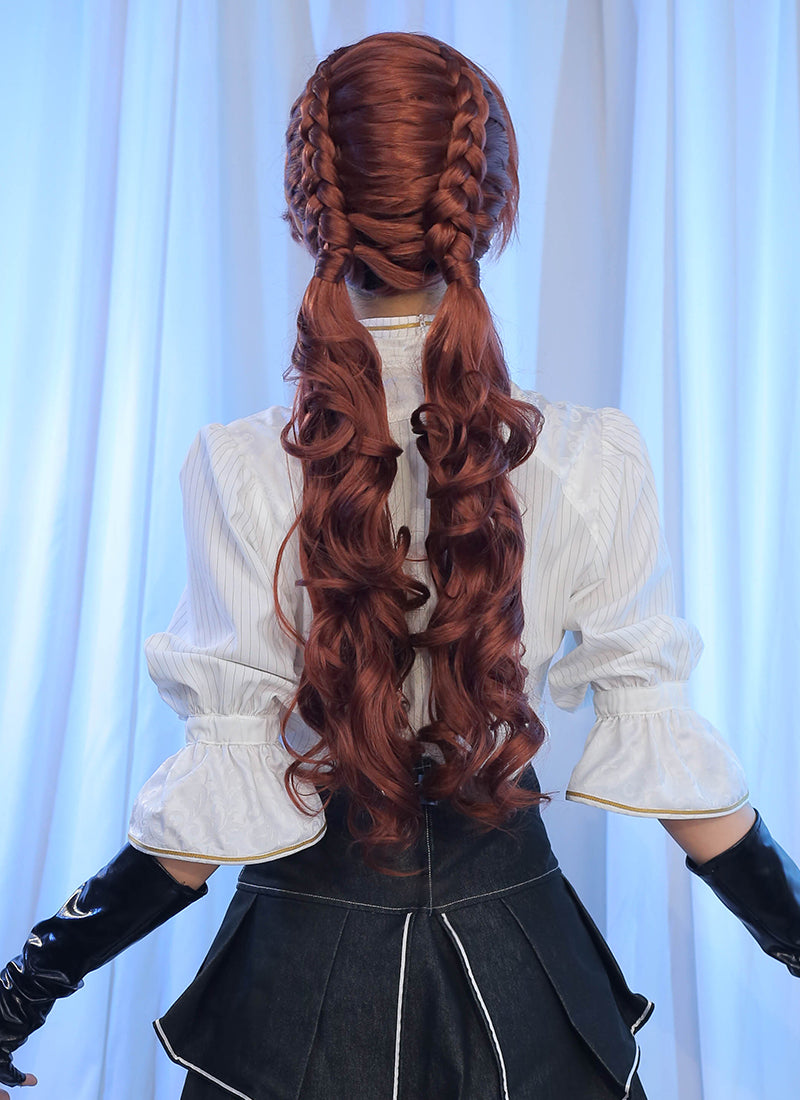 Clair Obscur: Expedition 33 Maelle Auburn Braided Lace Front Synthetic Wig LF2189