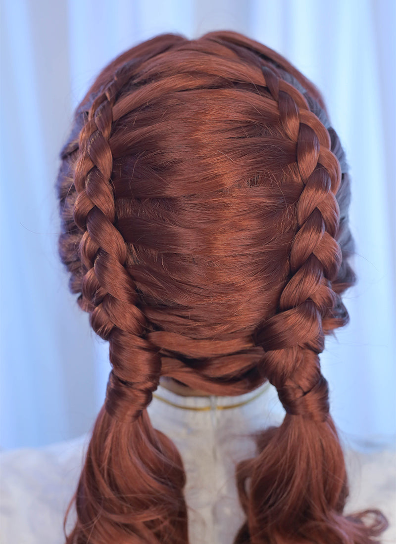 Clair Obscur: Expedition 33 Maelle Auburn Braided Lace Front Synthetic Wig LF2189