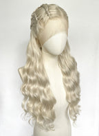 Game of Thrones Daenerys Targaryen Light Ash Blonde Braided Lace Front Synthetic Wig LF2191