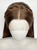 Barbie as the Princess and the Pauper Queen Erika Brunette Braided Lace Front Synthetic Wig LF2196