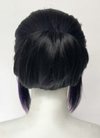 Demon Slayer: Kimetsu no Yaiba Shinobu Kocho Black Mixed Purple Braided Lace Front Synthetic Wig LF2197