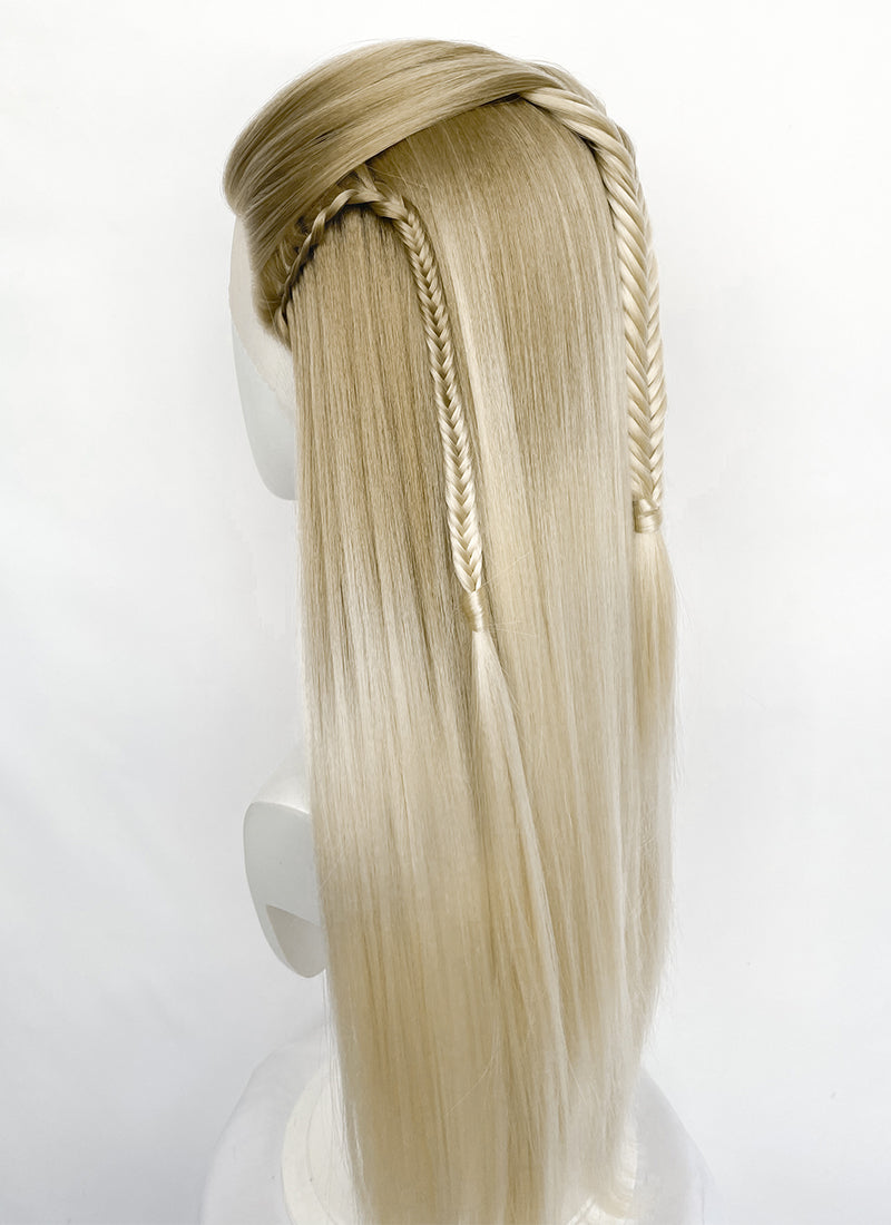 The lord of the rings The Hobbit Legolas Two Tone Blonde Braided Lace Front Synthetic Men's Wig LF2200