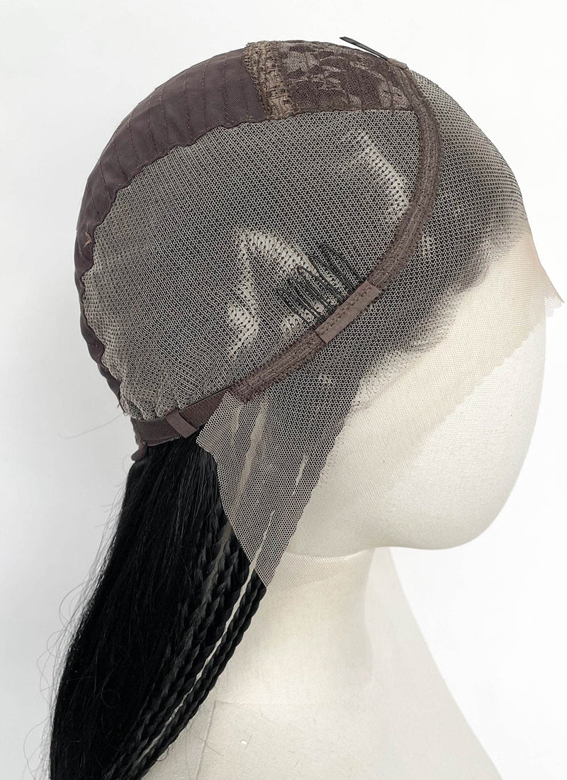 Black Braided Lace Front Synthetic Wig LF2204