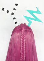 The Amazing Digital Circus Zooble Yaki Hot Pink Braided 13" x 6" Lace Top Synthetic Wig LF2207