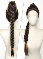 Star Wars Princess Leia Brunette Braided Lace Front Synthetic Wig LF2208