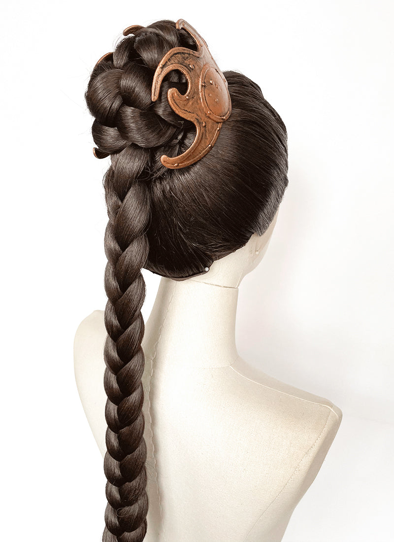 Star Wars Princess Leia Brunette Braided Lace Front Synthetic Wig LF2208