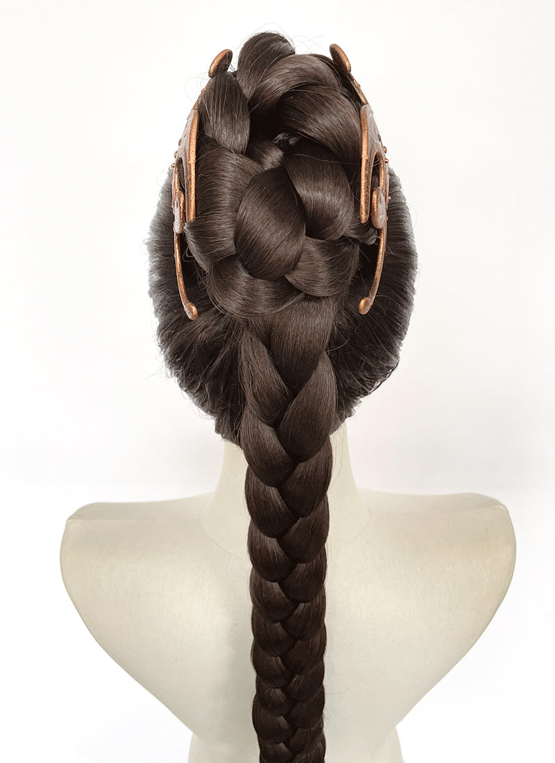 Star Wars Princess Leia Brunette Braided Lace Front Synthetic Wig LF2208