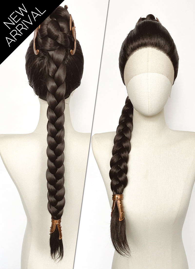 Star Wars Princess Leia Brunette Braided Lace Front Synthetic Wig LF2208