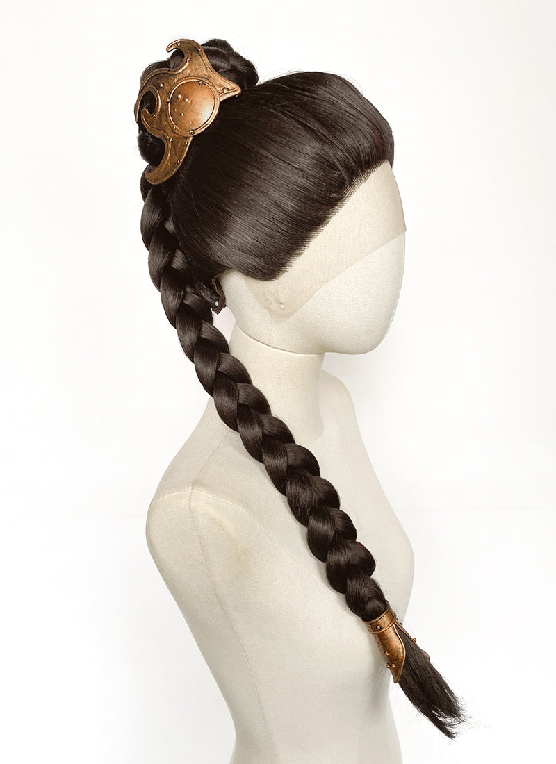 Star Wars Princess Leia Brunette Braided Lace Front Synthetic Wig LF2208