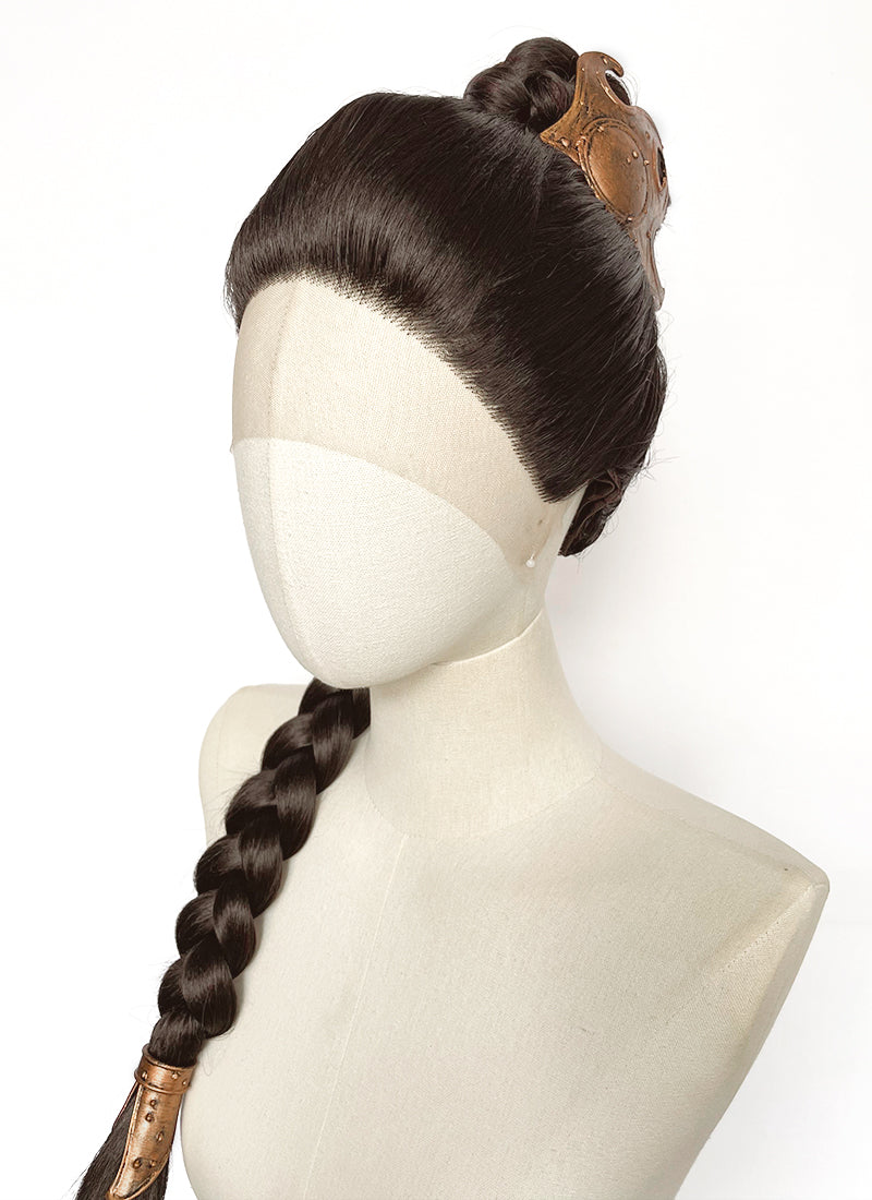 Star Wars Princess Leia Brunette Braided Lace Front Synthetic Wig LF2208