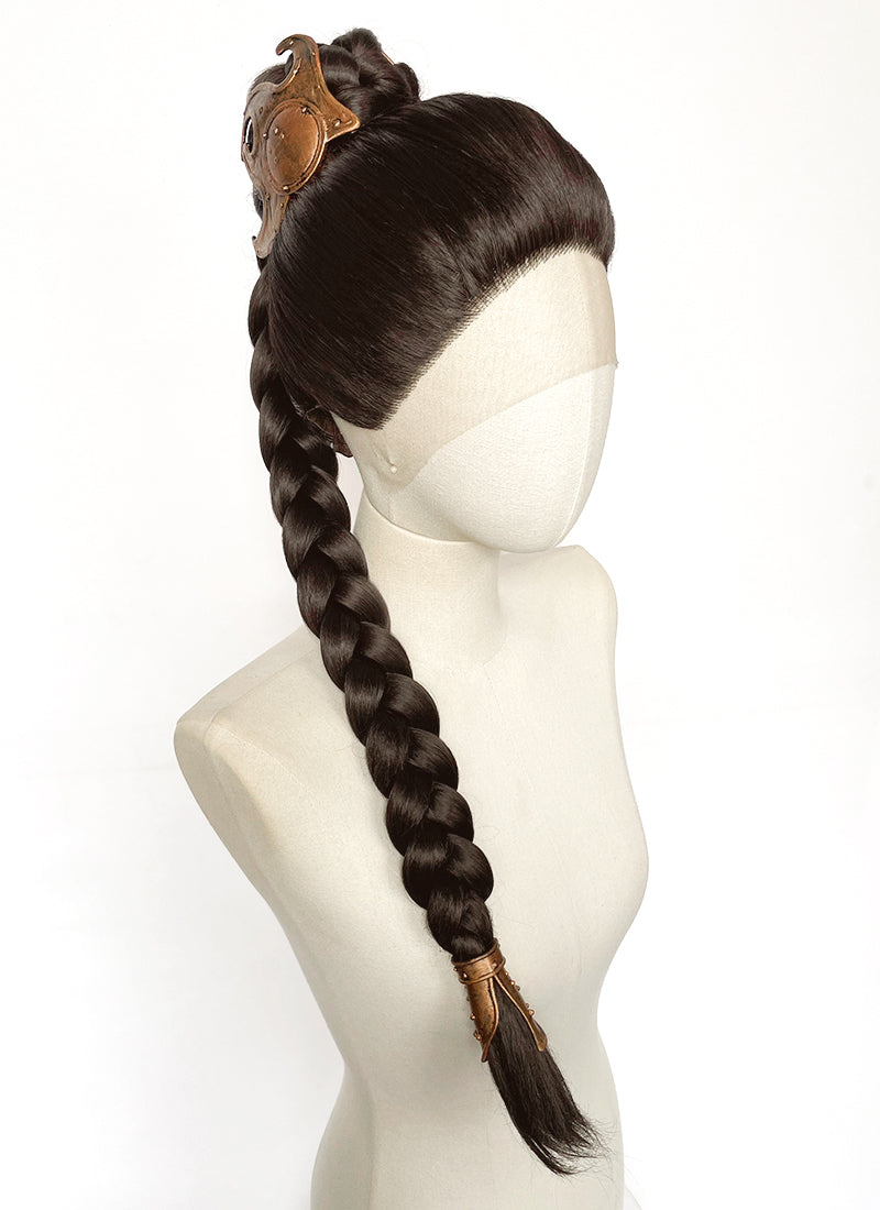 Star Wars Princess Leia Brunette Braided Lace Front Synthetic Wig LF2208