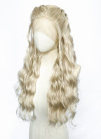 Game of Thrones Daenerys Targaryen Light Ash Blonde Braided Lace Front Synthetic Wig LF2209
