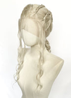 Game of Thrones Daenerys Targaryen Light Ash Blonde Braided Lace Front Synthetic Wig LF2210