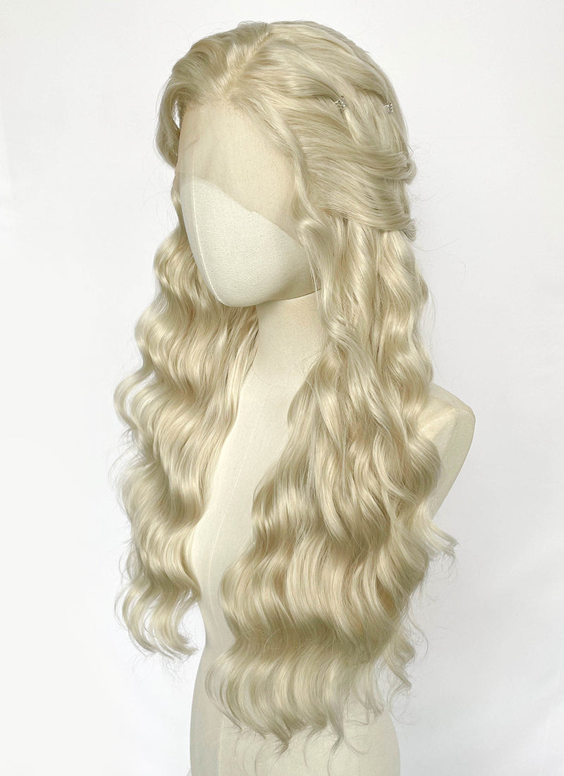 Game of Thrones Daenerys Targaryen Light Ash Blonde Braided Lace Front Synthetic Wig LF2212