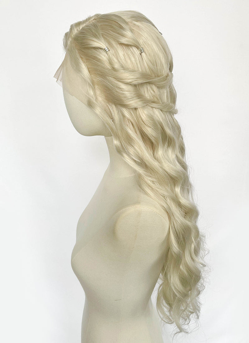 Game of Thrones Daenerys Targaryen Light Ash Blonde Braided Lace Front Synthetic Wig LF2212