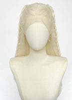 House of the Dragon Rhaenyra Targaryenâ€?Platinum Blonde Braided Lace Front Synthetic Wig LF2221
