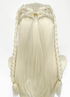 House of the Dragon Rhaenyra Targaryen‌ Platinum Blonde Braided Lace Front Synthetic Wig LF2221