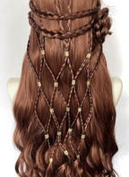 Reddish Brown Braided Lace Front Synthetic Wig LF2224
