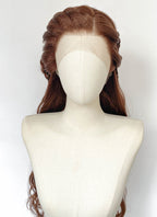 Reddish Brown Braided Lace Front Synthetic Wig LF2224
