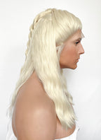 House Of Dragon Daemon Targaryen Platinum Blonde Braided Lace Front Synthetic Men's Wig LF2225