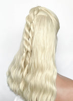 House Of Dragon Daemon Targaryen Platinum Blonde Braided Lace Front Synthetic Men's Wig LF2225