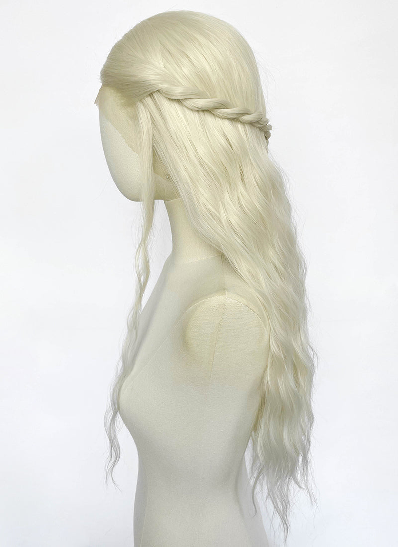 House of the Dragon Helaena Targaryen Platinum Blonde Braided Lace Front Synthetic Wig LF2228