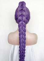 KPop Demon Hunters Rumi Pastel Purple Braided Lace Front Synthetic Wig LF2515