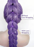 KPop Demon Hunters Rumi Pastel Purple Braided Lace Front Synthetic Wig LF2515