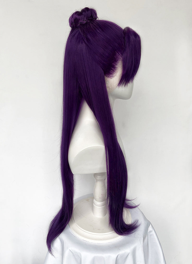 The Apothecary Diaries Jinshi Purple Braided Lace Front Synthetic Men's Wig LF2517
